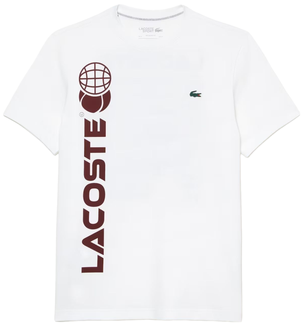 Мужская теннисная футболка LacosteTennis x Daniil Medvedev Regular Fit T-Shirt - white