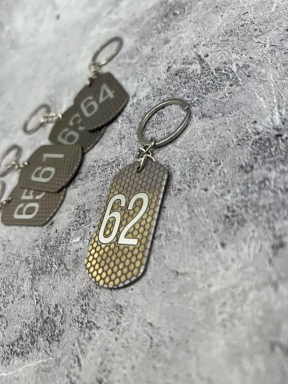 Номерки на ключи металлические 61-65