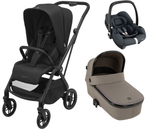 Детская коляска Maxi-Cosi Leona² Oria 3 в 1 с автокреслом CabrioFix Essential graphite 1204390110 Twillic Black/1507470300 Luxe Twillic Truffle