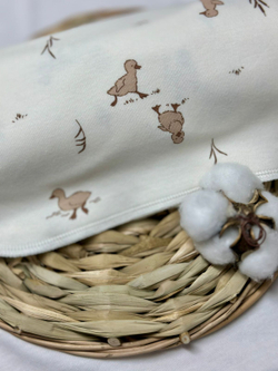 Пелёнка Утята Экрю 85*130 RinaAmari