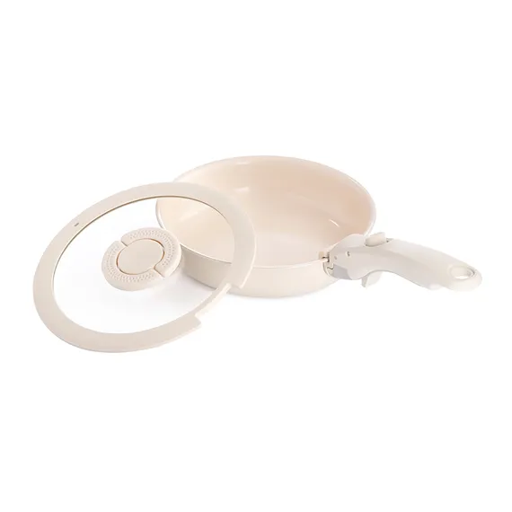 Сковорода с крышкой и съемной ручкой smart ceramic, D20 см