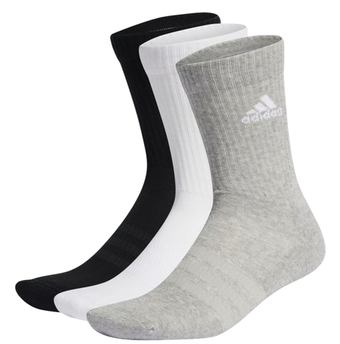 Теннисные носки Adidas Cushioned Crew 3P - средний серый вереск/белый/черный