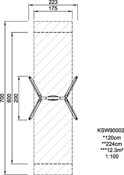 Качели, Н=2,0 м, твёрдая древесина