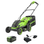 Аккумуляторная газонокосилка Greenworks GD40LM361K5 40В (1 x 5 Ач, ЗУ) нож 36 см, 2520807UG