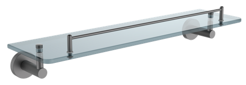 5521-G Полка стеклянная 1-ярусная  (ГРАФИТ) ViEiR  (12/1шт)