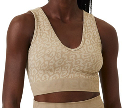 Топ теннисный Bj_rn Borg Sthlm Seamless Light Crop Top - Beige