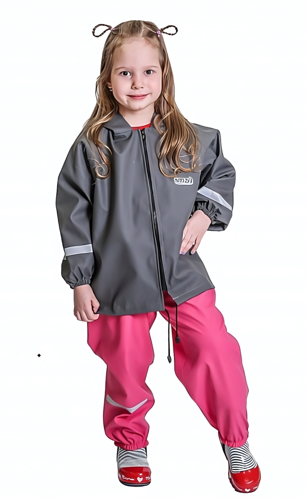 Куртка непромокайка р.128 серая (Smail)