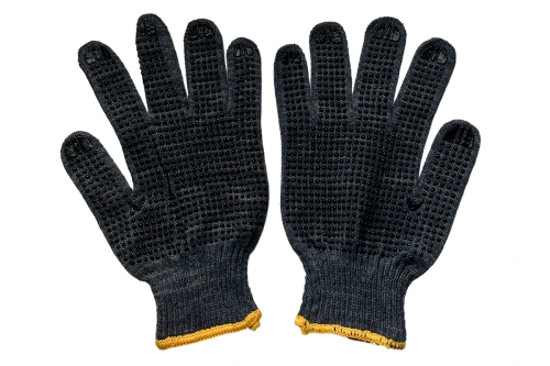 Перчатки трикотажные для рабочих, ПВХ точка, 10 класс, 50 гр серые