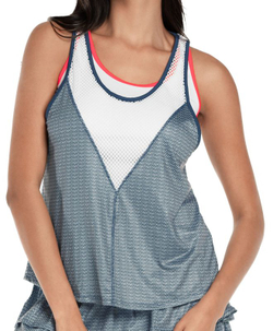 Топ теннисный Lucky in Love Palms D'Amour Royal Palm Layer Tank - slate