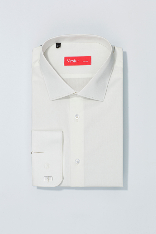Сорочка мужская VESTER длинный рукав, цвет шампань, хлопок/пэ