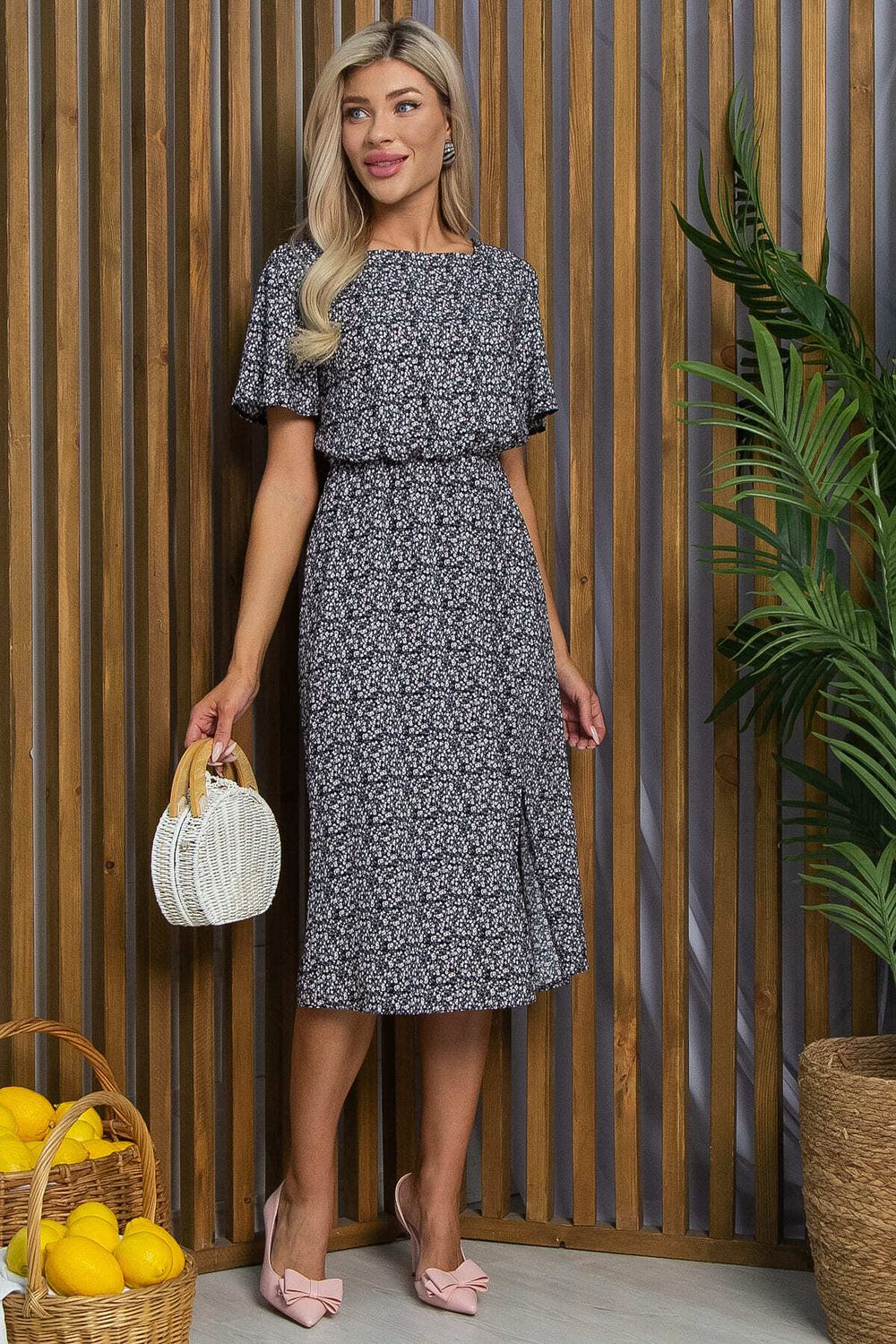 Платье Пиола (черно-белое) П13303-35М LT Collection