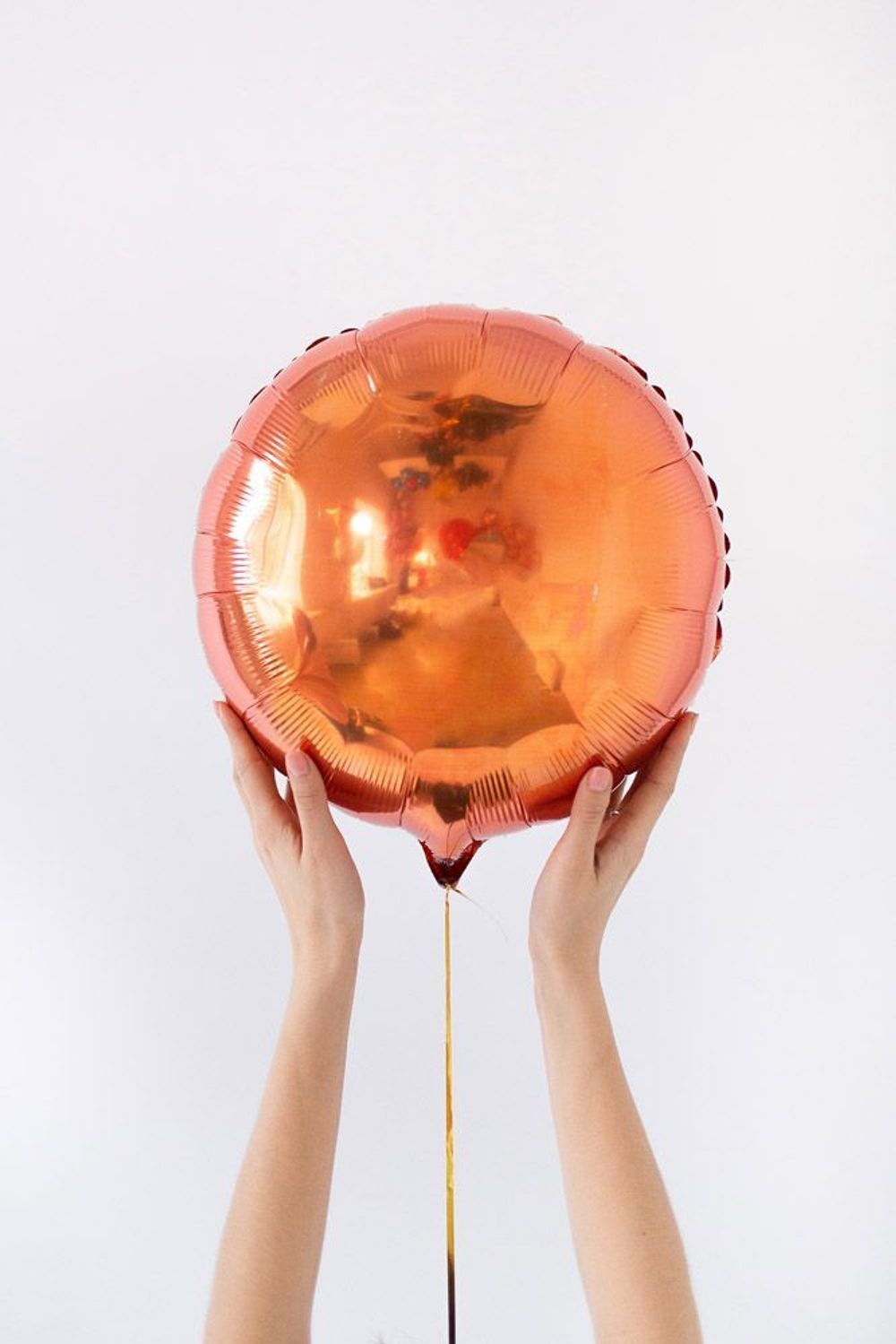 F Шар круг 18" / 45 см оранжевый (БГ-15)  Изображение2