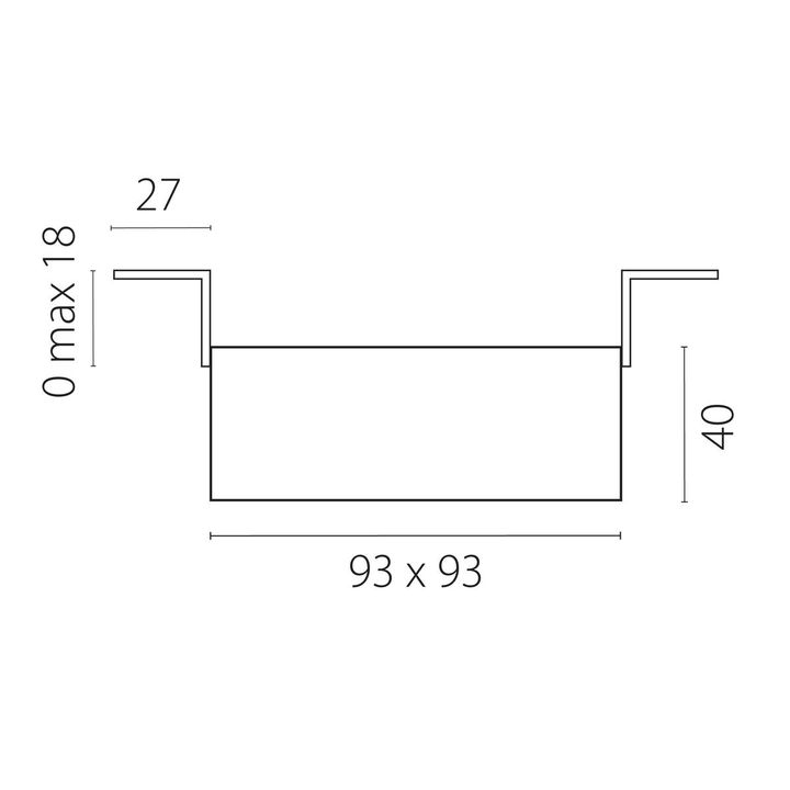 Комплект из светильника и рамки Lightstar Domino Quad (214510+214507) G214507