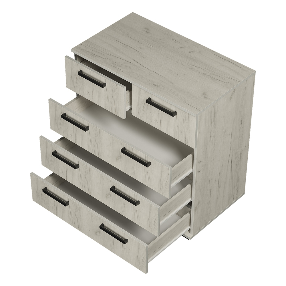 Комод Стандарт №5 NEW дуб крафт белый