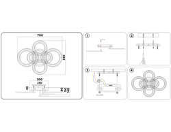 Ambrella Потолочный светодиодный светильник с пультом Original FA8808