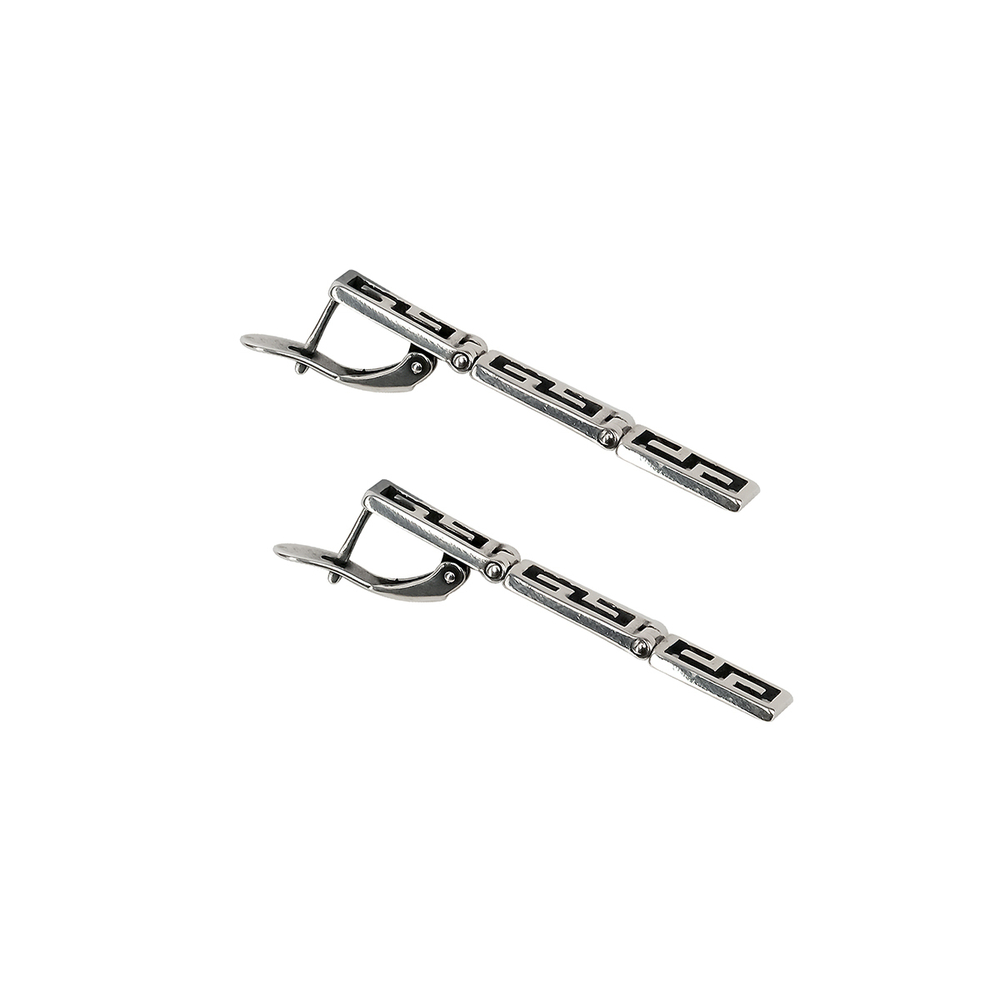 "Арта" серьги в серебряном покрытии из коллекции "Гауди" от Jenavi c английским замком