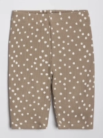 Бежевый костюм для девочки на лето в горошек