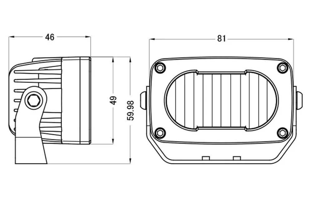 Дополнительный боковой свет на рейлинг Tank 300