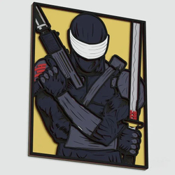 3D Картина по номерам из дерева Змеиные Глаза, 38x50 см