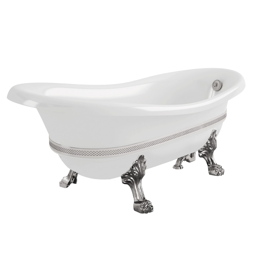 Ванна Migliore Bella Decor 26990 на лапах Standart 170x80 см, хром