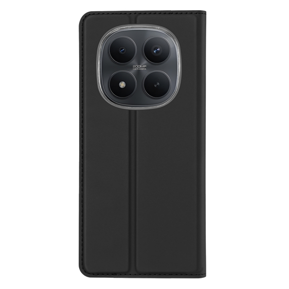 Чехол книжка из кожи черного цвета для Xiaomi Redmi Note 15 Pro Plus 5G и Poco M8 Pro 5G, серия Skin Pro Series от Dux Ducis