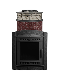 Печь банная «Атмосфера L» Россо Леванто ламель+сетка с тоннелем