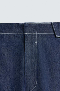 ZARA ДЖИНСЫ С ВЫШИВКОЙ, ИНДИГО