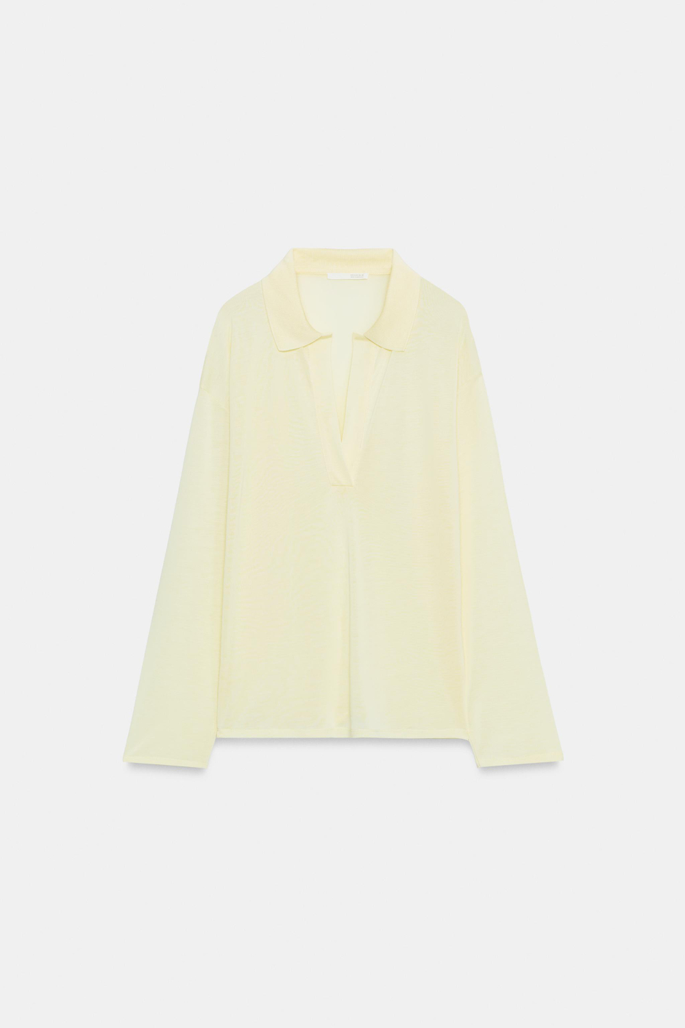 ZARA СВОБОДНОЕ ПОЛО С ДЛИННЫМИ РУКАВАМИ, ЖЕЛТЫЙ