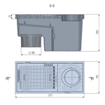 Ливнеприемник кровельный Master черный 377*176*202 A15 (6176)