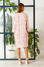 51405 Платье женское (розово-молочная полоска)