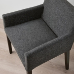 Стол + 4 стула с подлокотниками - MÖRBYLÅNGA / MÅRENÄS IKEA/ МЕРБИЛОНГА/ МАРЕНЭС ИКЕА, 205х95х75 см, темно-серый/коричневый