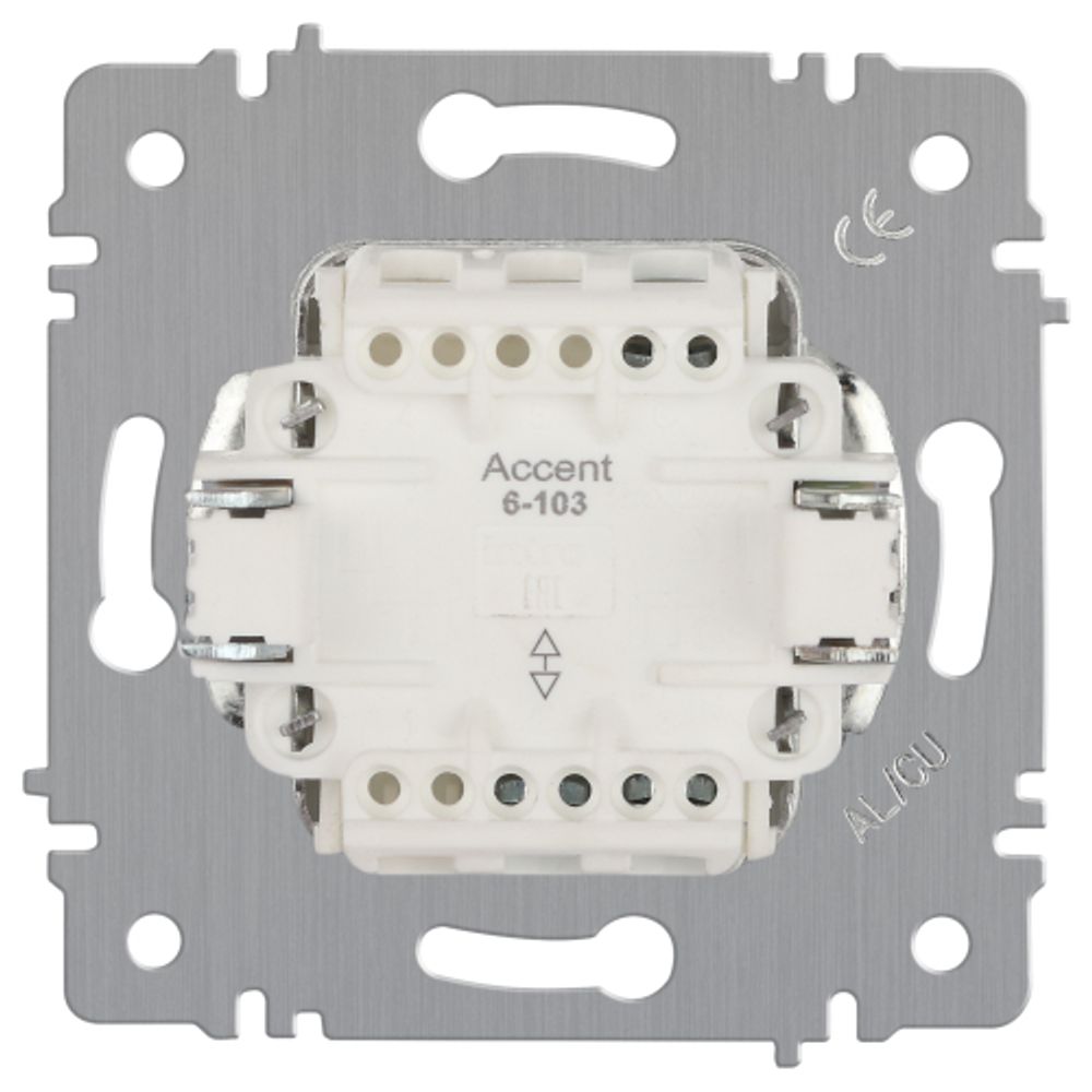 Выключатель Intro Accent 6-101-01 , 10А-250В, IP20, СУ, AL/CU, белый | Intro