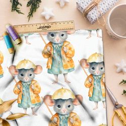 Ткань Барби осенние мыши