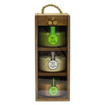 Медовый подарочный набор HoneyForYou "Кремовое трио" в деревянном ящике