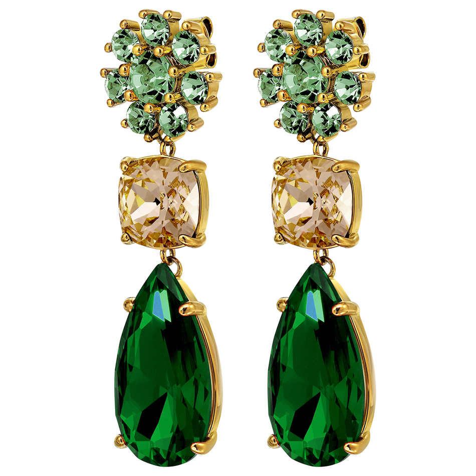 Серьги Dyrberg Kern MISIA SG EMERALD GREEN / GOLDEN 470095