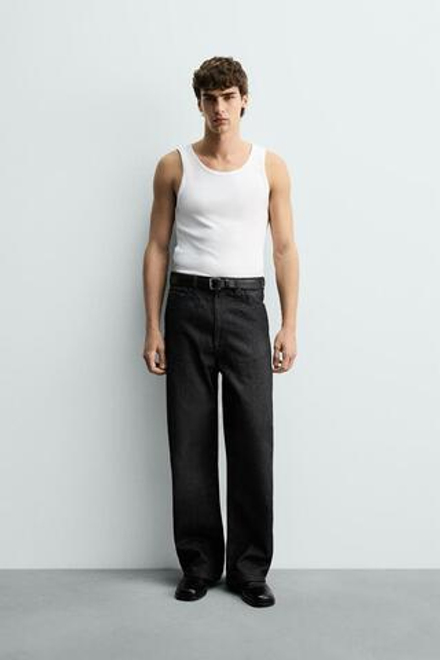 ZARA БАЗОВАЯ МАЙКА В РУБЧИК, БЕЛЫЙ