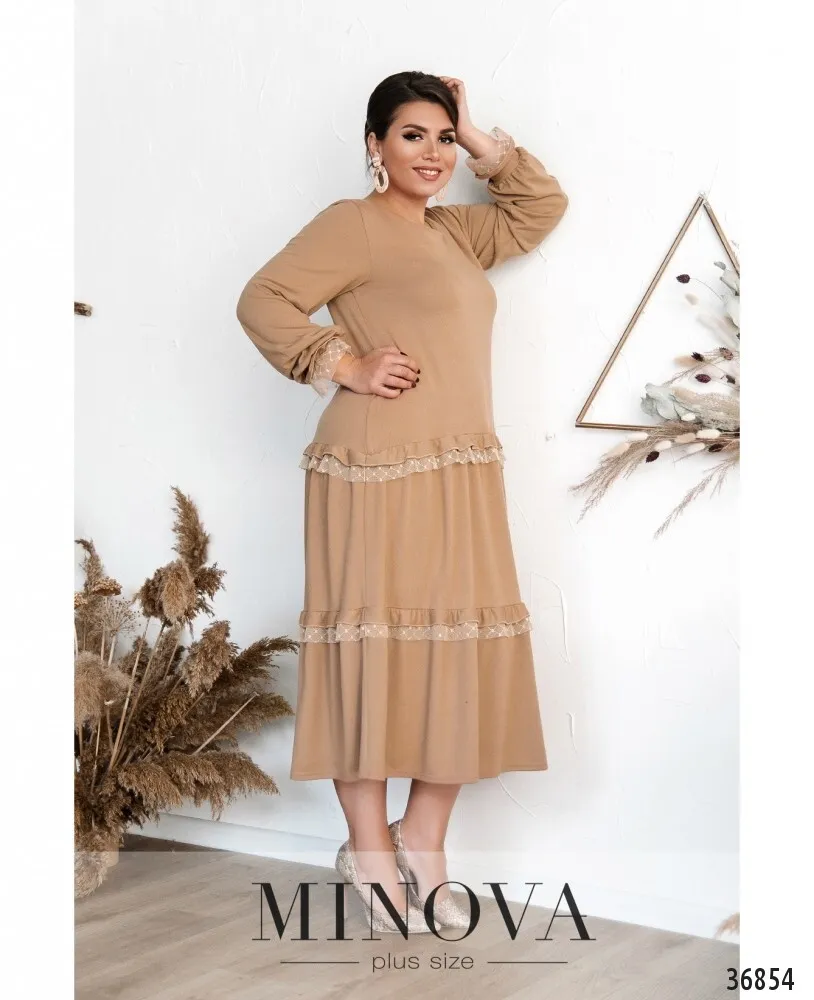 Платье 3130-В-бежевый Minova