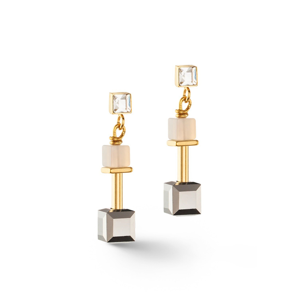 Серьги Coeur de Lion Grey-Gold 5074/21-1216