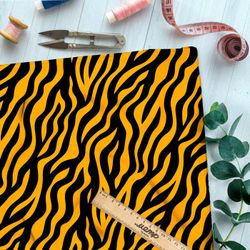 Ткань премиум таффета полосатая звериная фантазия