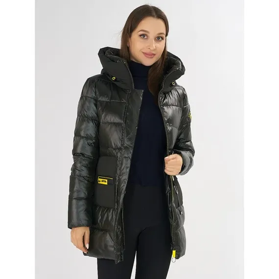 Куртка зимняя болотного цвета, размер 42