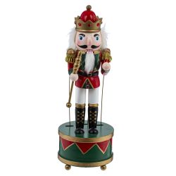 GAEM Фигурка декоративная "Щелкунчик" с музыкой и движением, L10,5 W10,5 H30,5 см
