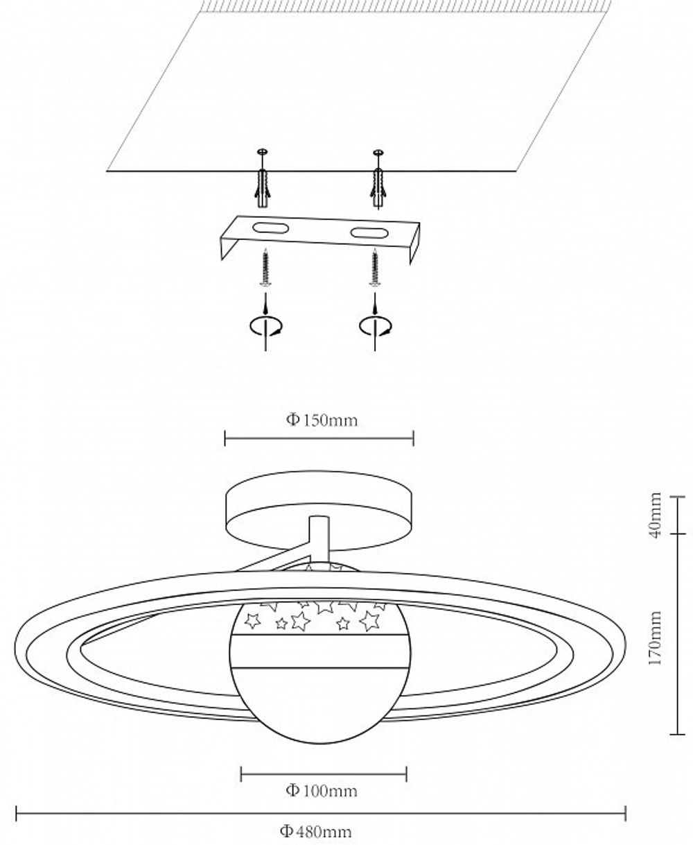 Накладной светильник Velante Velante 431-307-02