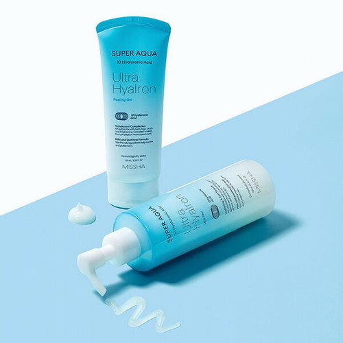 Мягкий увлажняющий пилинг гель-скатка Missha Super Aqua Ultra Hyalron Mild Peel, 250мл