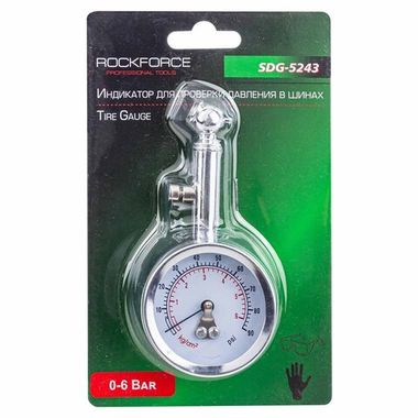 Индикатор для проверки давления в шинах (0-6 Bar) RockForce RF-SDG-5243