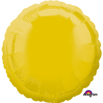 Шар фольгированный Круг 43 см (Желтый)