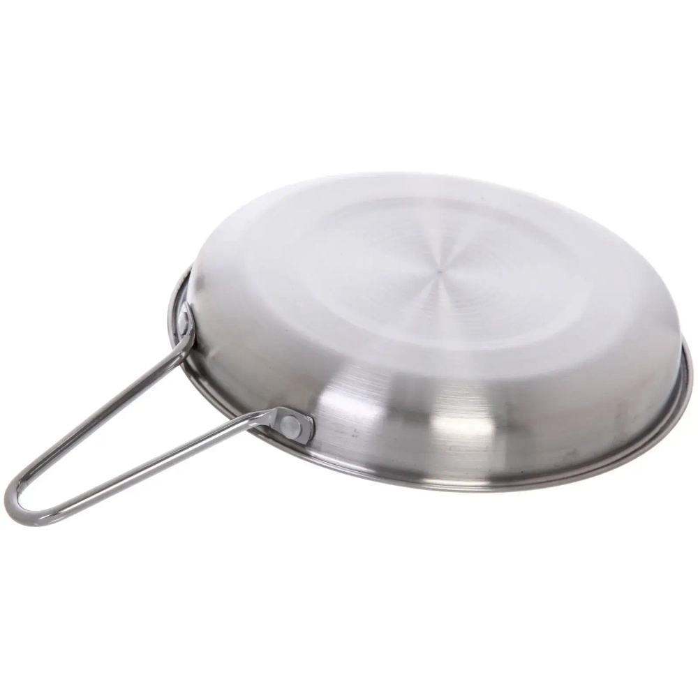 Тарелка походная металлическая с ручкой 19*3см