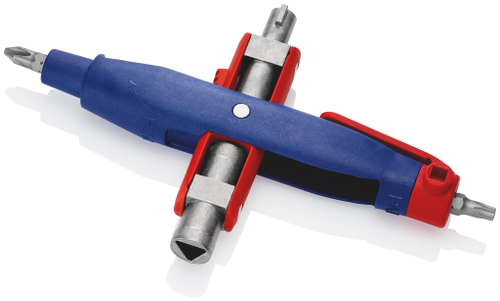 KN-001107 Ключ штифтовый для стандартных шкафов, "квадрат": 5 - 8 мм, "треугольник": 9 мм, "двойная