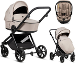Детская коляска Tutis Mio 3 Plus Essential New 3 в 1 с автокреслом Beno Beige 1622611 Moon Rock