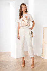 3802 Брюки женские (св.бежевый)