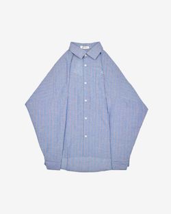 Рубашка Oversized Striped синяя / оранжевая